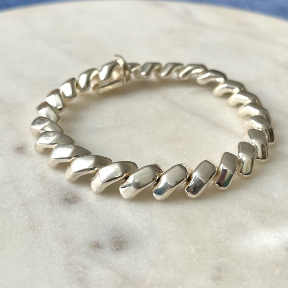 Milor Jewelry - Vintage Milor Italy Sterling Silver San Marco Link Bracelet